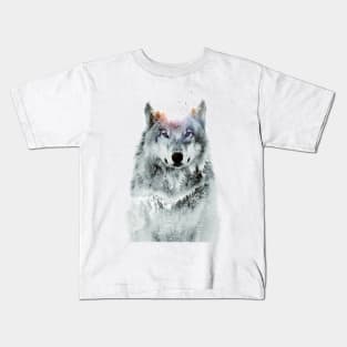 Double Expo | Winter Wolf Kids T-Shirt